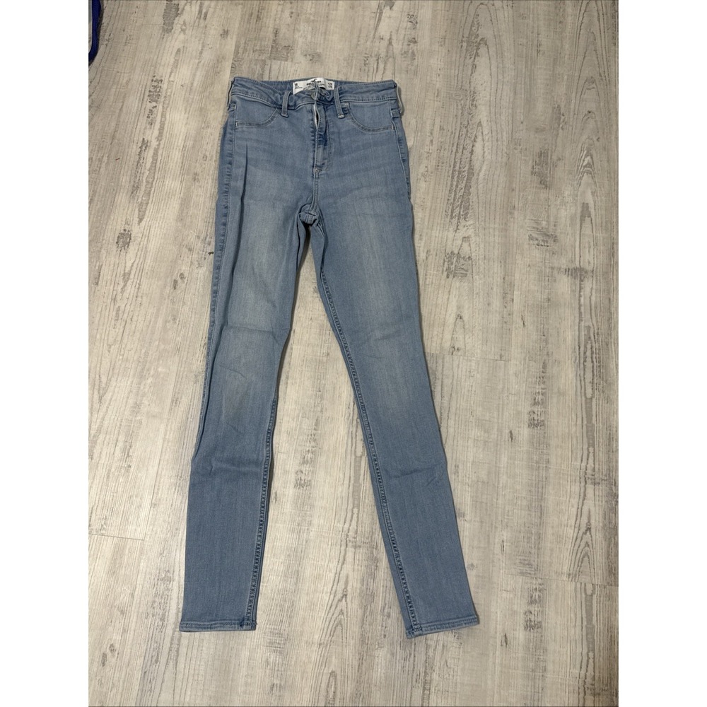 Hollister Jeans Super Skinny Light Wash Denim Stretchy ~ 3 26/28
